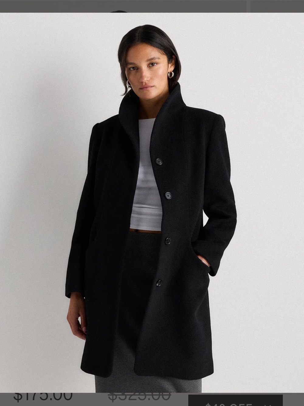 NWT Quince wool cashmere cocoon coat size small